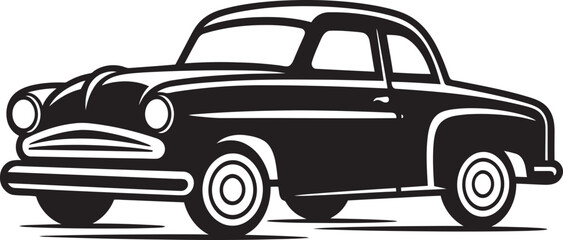 Hand Drawn Horsepower Vintage Car Doodle Emblematic Design Gentlemans Journey Iconic Vector Element for Classic Car
