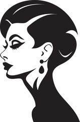 Sculpted Serenity Vector Icon of Womans Face for Beauty Ethereal Beauty Emblematic Element for Womans Face Vector