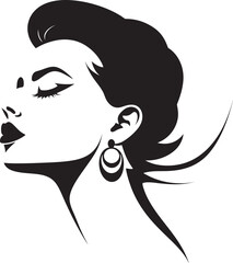 Harmony in Features Emblematic Beauty Logo in Womans Face Vector Design Chic Silhouettes Womans Face Vector Emblem for Beauty
