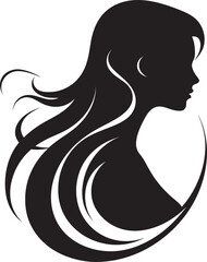 Graceful Glamour Fashion and Beauty Emblematic Element Feminine Radiance Vector Logo Design for Womans Face