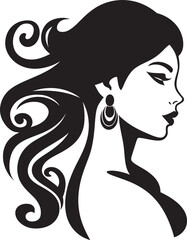 Sculpted Serenity Vector Logo of Womans Face Elegance Unveiled Emblematic Beauty Icon