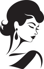 Sculpted Sophistication Womans Face Vector Design Chic Contours Iconic Fashion and Beauty Emblem