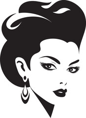 Elegance Unveiled Emblematic Beauty Logo Flawless Features Womans Face Vector Design