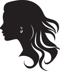 Ethereal Elegance Iconic Fashion and Beauty Emblem Refined Beauty Vector Icon for Womans Face