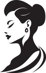 Refined Beauty Vector Icon for Womans Face Radiant Allure Emblematic Element for Beauty