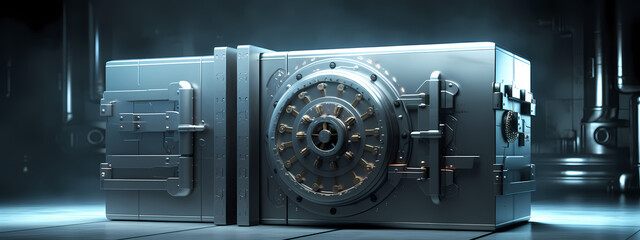 The Unbreakable Vault: A Fortress of Digital Security - obrazy, fototapety, plakaty