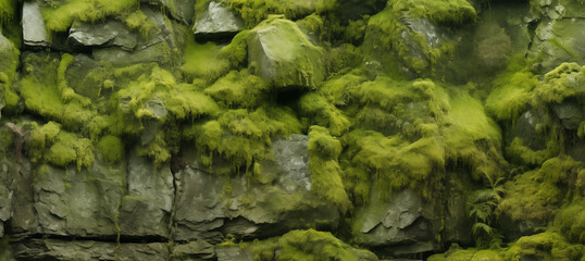 moss-covered stone wall background