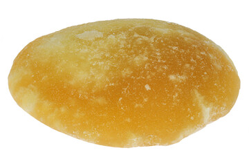 palm sugar chunk isolated on white background
