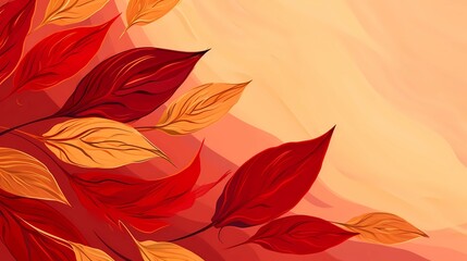 Fototapeta premium seamless background picture with leaf pattern, leaves, trees, tree branches