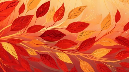 Fototapeta premium seamless background picture with leaf pattern, leaves, trees, tree branches