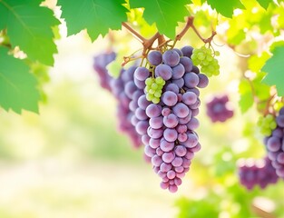 Fototapeta premium Vinegrapes closeup. AI generated illustration