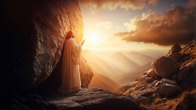 Jesus Christ is resurrected. Easter holiday
