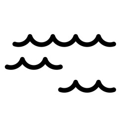 river, sea or lake icon, water wave icon