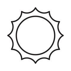 Sun line icon.