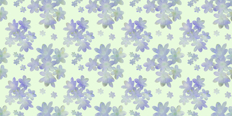 abstract simple raster large flowers all over design with faded green background illustration digital image for clothing or paper motif