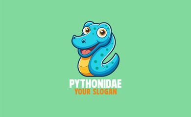 Python, Pythonidae, snake logo, community logo, reptile, vintage snake, snake vector, logo design premium vector logo template
