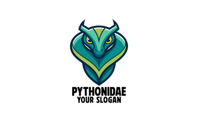 Vintage Pythonidae Mascot Logo. Classic Charm and Serpentine Style. python, pythonidae, snake logo template,