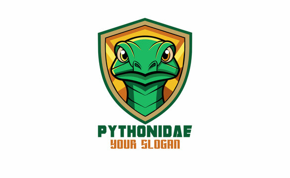 Vintage Pythonidae Logo Template Timeless Serpentine Emblem, Python logo, snake logo