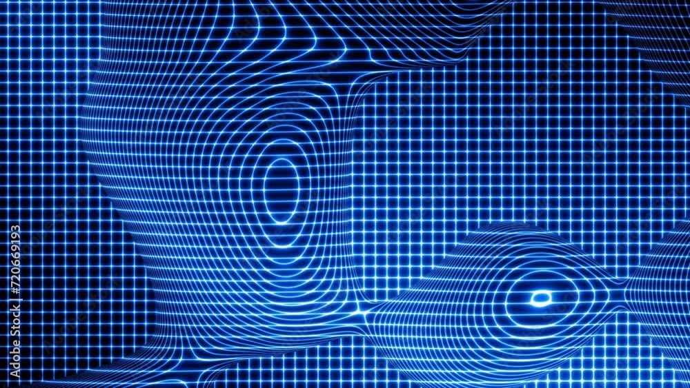 Poster technology digital wave background concept. beautiful motion waving neon lines. cyber or technology 