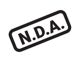 NDA - Non-disclosure agreement - secret and confidential treaty, agreement and contract. Stamp with text. Vector illustration.