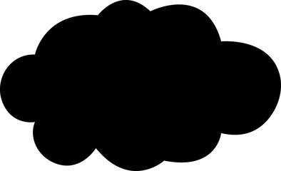 Cloud icon in a flat design. Black carton cloud isolated on transparent background. Cloud, Winter, Summer, Rain, Snow, Blizzard, Umbrella, Snowflake, Sunrise Wind vector