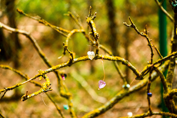 handmade figures in a magical forest