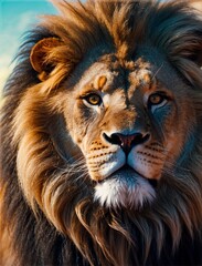 Naklejka premium Mythical Lion Creature