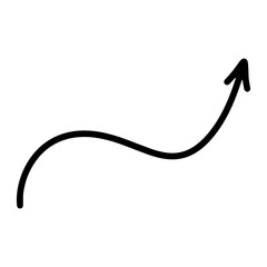 Thin line arrow.