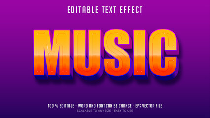 Obraz premium music editable text effect