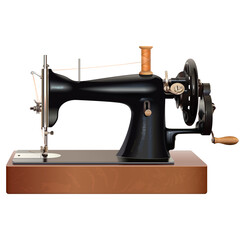 Vector Vintage Manual Sewing Machine