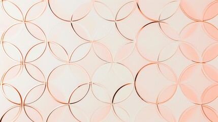Background featuring a blend of blush pink and rose gold tones, utilizing a repeating circular pattern to convey simplicity and modern elegance
