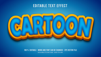cartoon editable text effect