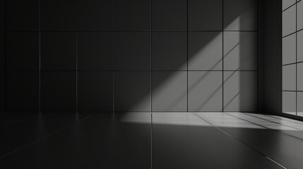 Obraz premium Web background in deep charcoal and cool gray tones, incorporating a minimalist grid pattern for a sleek and sophisticated aesthetic