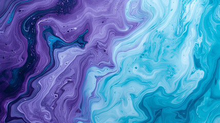 Obraz premium Violet, blue, and teal marble background
