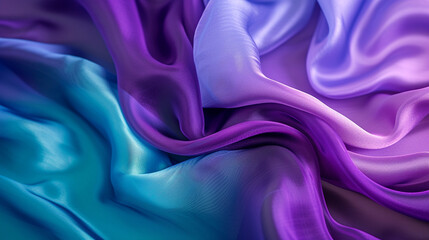 Violet, blue, and teal silk background