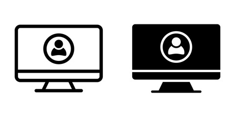 Computer Icon  Account sign. for mobile concept and web design. vector illustration