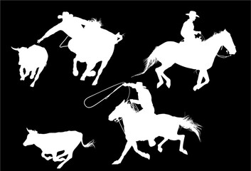 silueta, caballo, animal, vector, animal