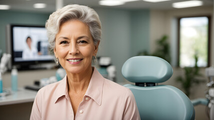  Joyful Lady Relaxing in the Dentist's Chair at the Modern Dental Clinic