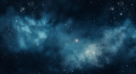 abstract background with bright stars and smoky particles