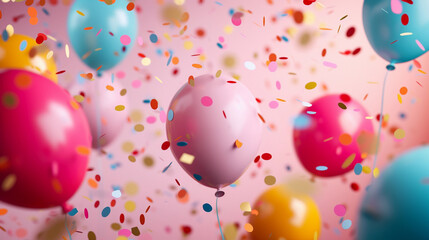 Birthday Bliss: Balloons and Confetti Celebration