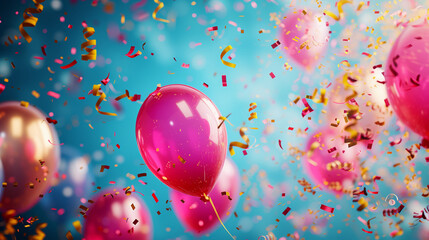 Celebration Extravaganza: Happy Birthday Balloons Design