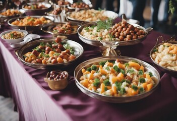 Catering wedding buffet for events Wedding Reception Buffet Food - obrazy, fototapety, plakaty