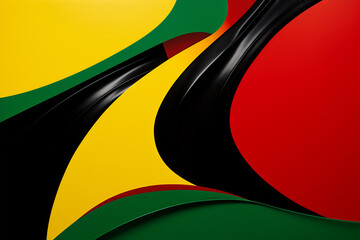 Abstract African-Inspired Geometric Artwork. Black History Month concept