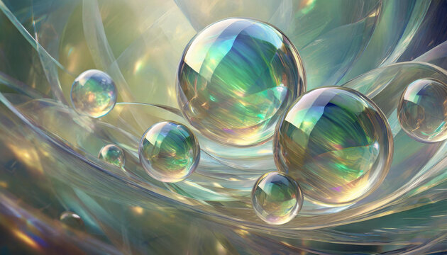 Szkalne kule abstrakcja, dekoracja generative ai