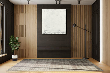 modern empty interior. 3d render, mock up for furniture placement