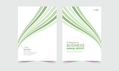 professional business annual report cover, corporate annual report cover vector