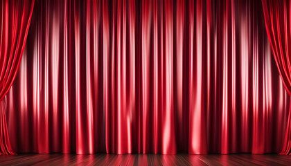 red theater curtain backdrop