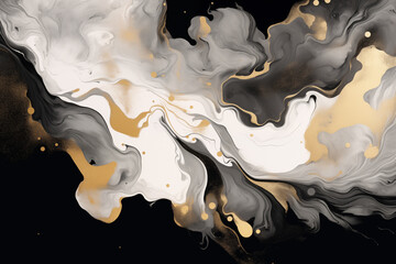Elegant Gold and Black Marble Texture