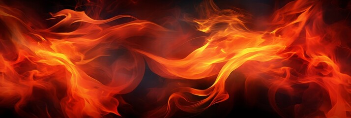 Fototapeta premium banner, texture of fire and flame. bright colorful background in the style of dark red and yellow-orange, swirling colors. conflagration.