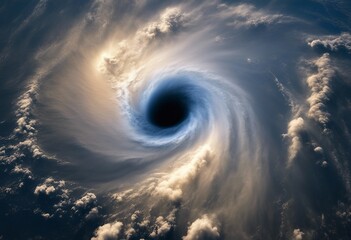 Hurricane from space The atmospheric cyclone Elements of this image furnished by NASA